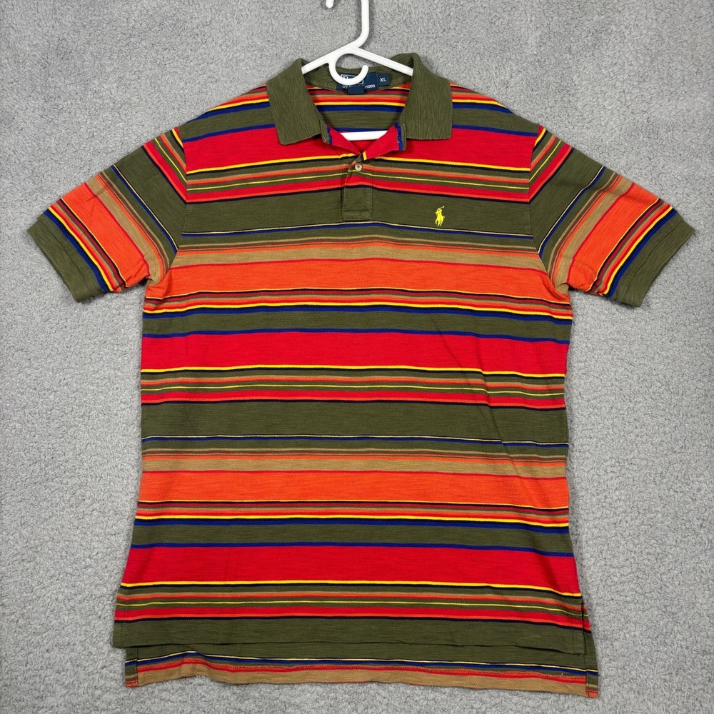 Vintage 90s Polo Ralph Lauren Striped Southwestern Knit Shirt - Mens Size XL